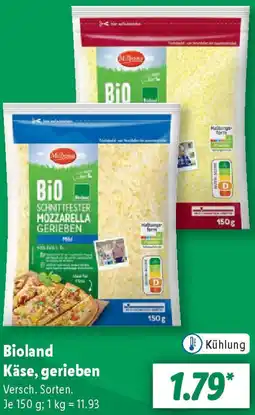 Lidl Bioland Käse, gerieben Angebot