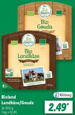 Lidl Bioland Landkäse/Gouda Angebot