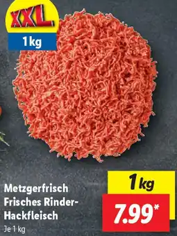 Lidl Metzgerfrisch Frisches Rinder Hackfleisch Angebot