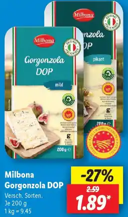 Lidl Milbona Gorgonzola DOP Angebot