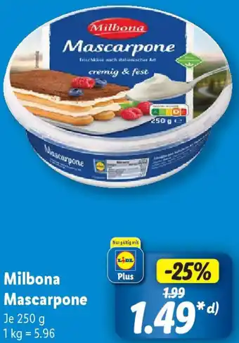 Lidl Milbona Mascarpone Angebot