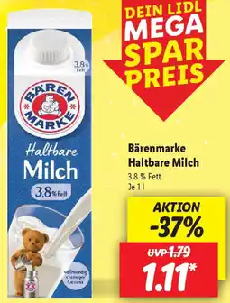 Lidl Bärenmarke Haltbare Milch Angebot