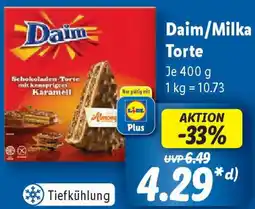 Lidl Daim/Milka Torte Angebot