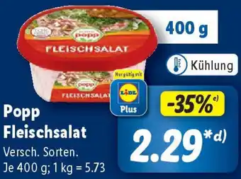 Lidl Popp Fleischsalat Angebot