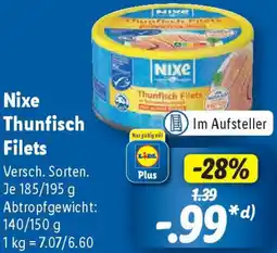 Lidl Nixe Thunfisch Filets Angebot