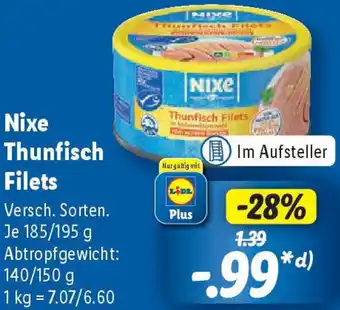 Lidl Nixe Thunfisch Filets Angebot