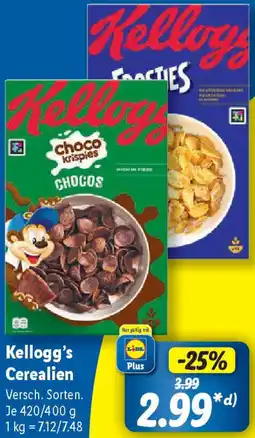 Lidl Kellogg's Cerealien Angebot