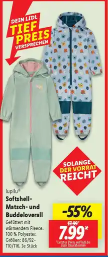 Lidl lupilu Softshell Matsch und Buddeloverall Angebot