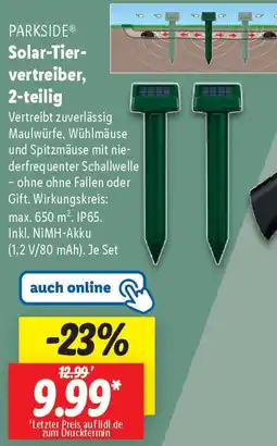 Lidl PARKSIDE Solar-Tiervertreiber, 2-teilig Angebot