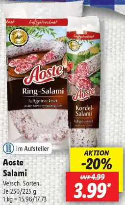 Lidl Aoste Salami Angebot