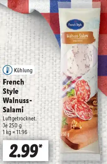 Lidl French Style Walnuss Salami Angebot