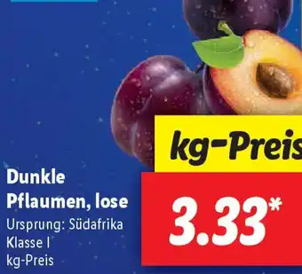 Lidl Dunkle Pflaumen, lose Angebot