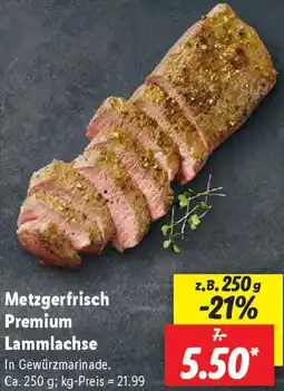 Lidl Metzgerfrisch Premium Lammlachse Angebot