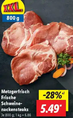 Lidl Metzgerfrisch Frische Schweinenackensteaks Angebot