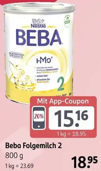 Rossmann Nestle Beba Folgemilch 2 Angebot