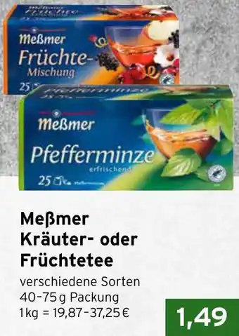 CAP Markt Meẞmer Kräuter- oder Früchtetee Angebot