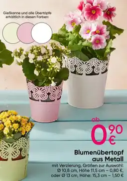 PEPCO Blumenübertopf aus Metall Angebot