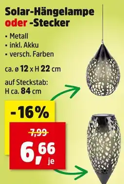 Thomas Philipps Solar-hängelampe oder -stecker Angebot