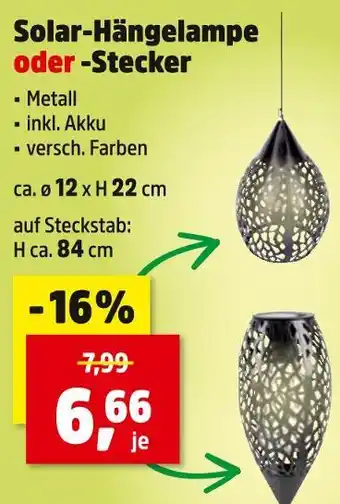 Thomas Philipps Solar-hängelampe oder -stecker Angebot