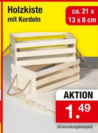 Zimmermann Holzkiste mit kordeln Angebot