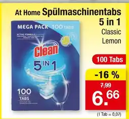 Zimmermann At home spülmaschinentabs 5 in 1 Angebot