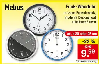 Zimmermann Mebus funk-wanduhr Angebot