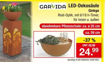 Zimmermann Garvida led-dekosäule ginkgo Angebot