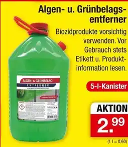 Zimmermann Algen- u. grünbelagsentferner Angebot