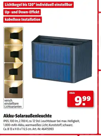 Hagebau Akku-solaraußenleuchte Angebot