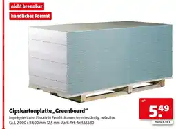 Hagebau Gipskartonplatte „greenboard“ Angebot