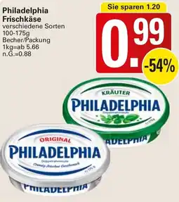 WEZ Philadelphia Frischkäse Angebot