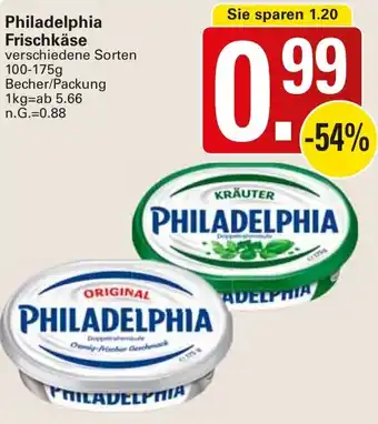 WEZ Philadelphia Frischkäse Angebot