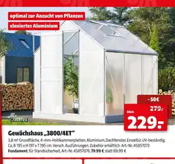 Hagebau Mr. gardener gewächshaus „3800/4et“ Angebot