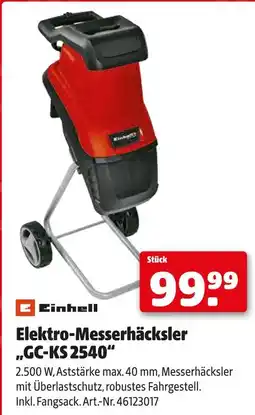 Hagebau Einhell elektro-messerhäcksler gc-ks 2540 Angebot