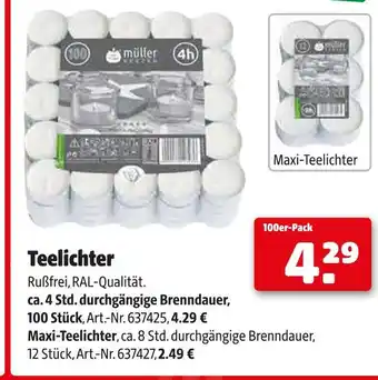 Hagebau Müller teelichter Angebot