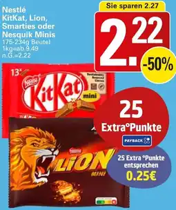 WEZ Nestlé KitKat, Lion, Smarties oder Nesquik Minis Angebot