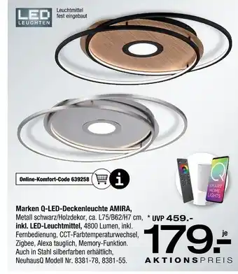 Ostermann Marken q-led-deckenleuchte amira Angebot