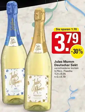 WEZ Jules Mumm Deutscher Sekt Angebot