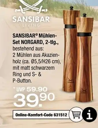 Ostermann Sansibar living mühlen-set norgard, 2-tlg Angebot