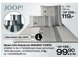 Ostermann Joop! satin bettwäsche ornament stripes Angebot