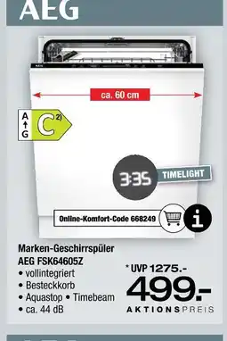 Ostermann Aeg marken-geschirrspüler fsk64605z Angebot