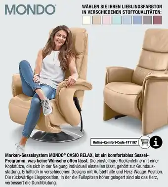 Ostermann Mondo marken-sesselsystem casio relax Angebot