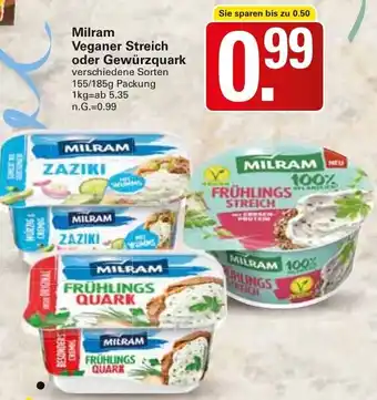 WEZ Milram Veganer Streich oder Gewürzquark Angebot