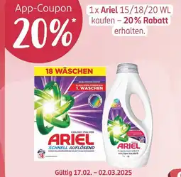 Rossmann Ariel 20% app-coupon Angebot