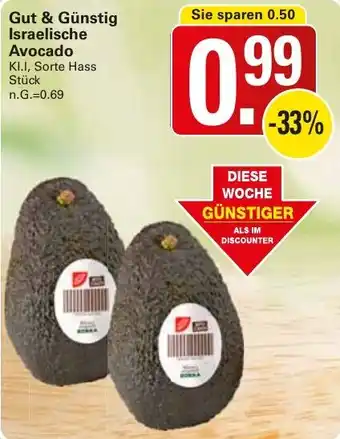 WEZ Gut & Günstig Israelische Avocado Angebot