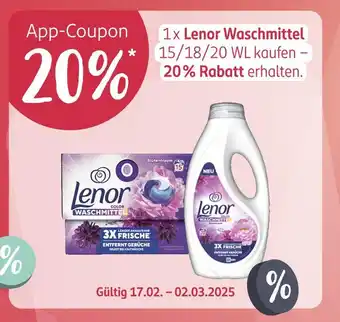 Rossmann Lenor 20 % app-coupon Angebot