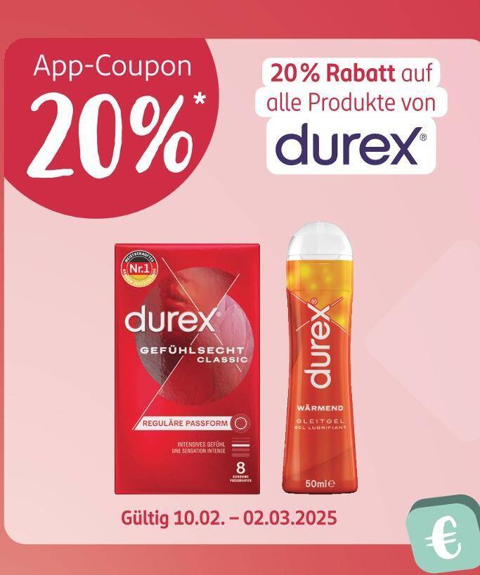 Durex 20 % rabatt Angebot bei Rossmann Durex 20 % rabatt Angebot bei Rossmann