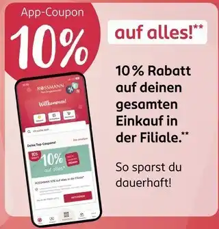 Rossmann Rossmann 10 % rabatt Angebot