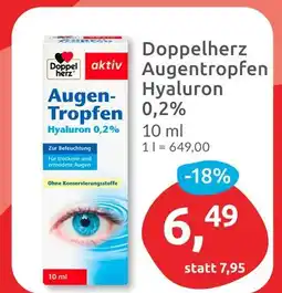 Budni Doppelherz augentropfen hyaluron 0,2% Angebot