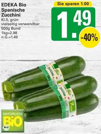 WEZ EDEKA Bio Spanische Zucchini Angebot